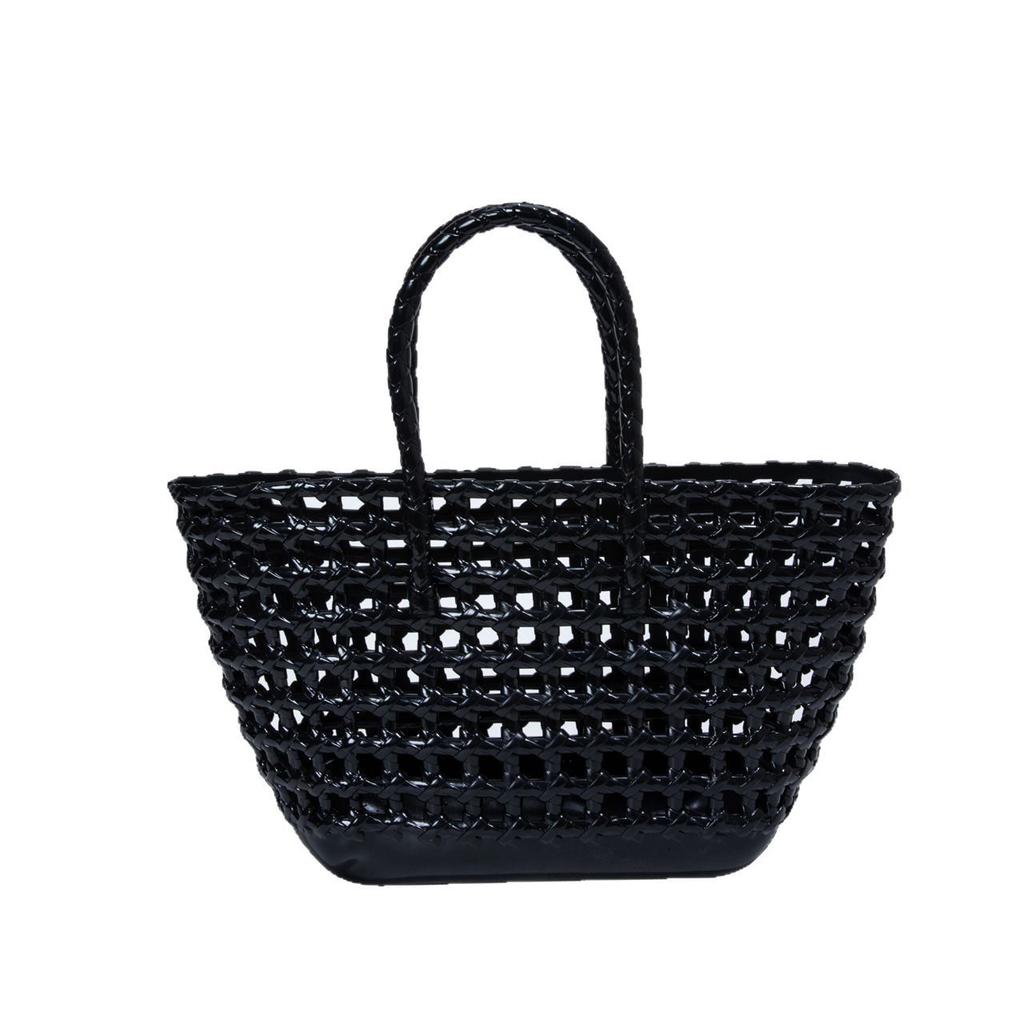 2025 New Macaron Jelly Bag Women's Fashion Versatile Woven Vegetable Basket Bag Hollow Large Capacity Handbag