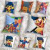 W-Wally Darling W-Welcome Home Pillow Case Square Double-Sided Printing Short Plush Sofa Cushion Cover Bedroom Bedside Pillow