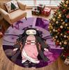 Demon Slayer Pattern Round Rug, Indoor/Outdoor Mat, for Picnic, Gameroom, Bedroom, Office, Living Room, Home Decor Carpet, Birthday Gift