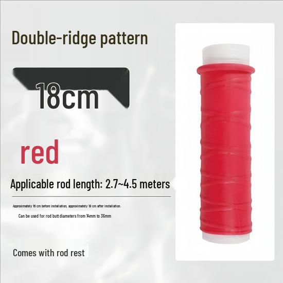 Capa de Silicone Antiderrapante para Cabo de Vara de Pesca com Enrolamento Automático e Fita Absorvente de Suor