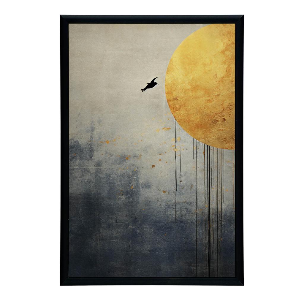 Abstract World of the Raven Abstract World of the Raven, 40X50 Cm, Gold Aluminum Frame, 230 Gsm Matte Paper