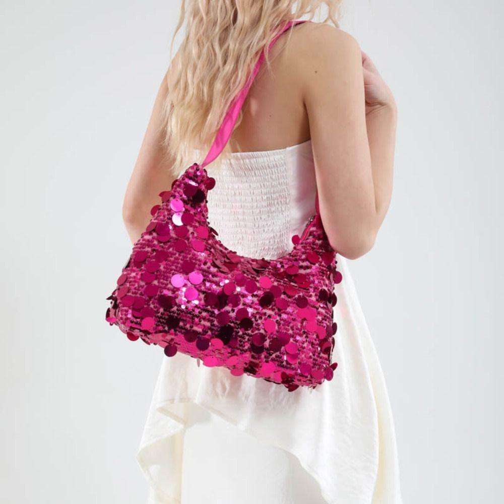 Tote Bag Sequin Shoulder Bag Square Bag Tassel Crossbody Bag French Evening Banquet Bag Women