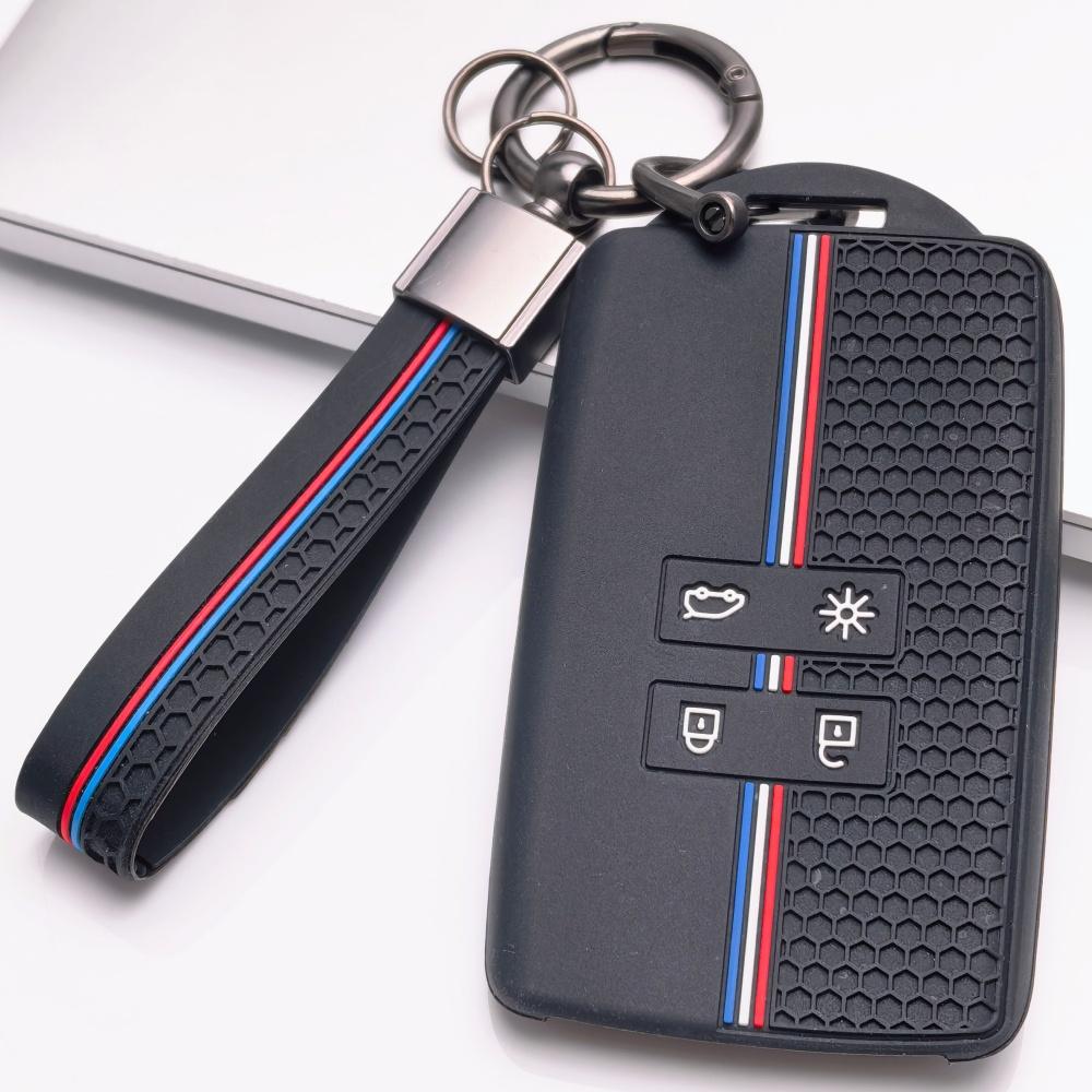 Silikonowe Etui na Kluczyk Samochodowy Kompatybilne z Renault Koleos Kadjar Megane Talisman Captur Espace Arkana Scenic Smart Key Etui Ochronne z Dopasowanym