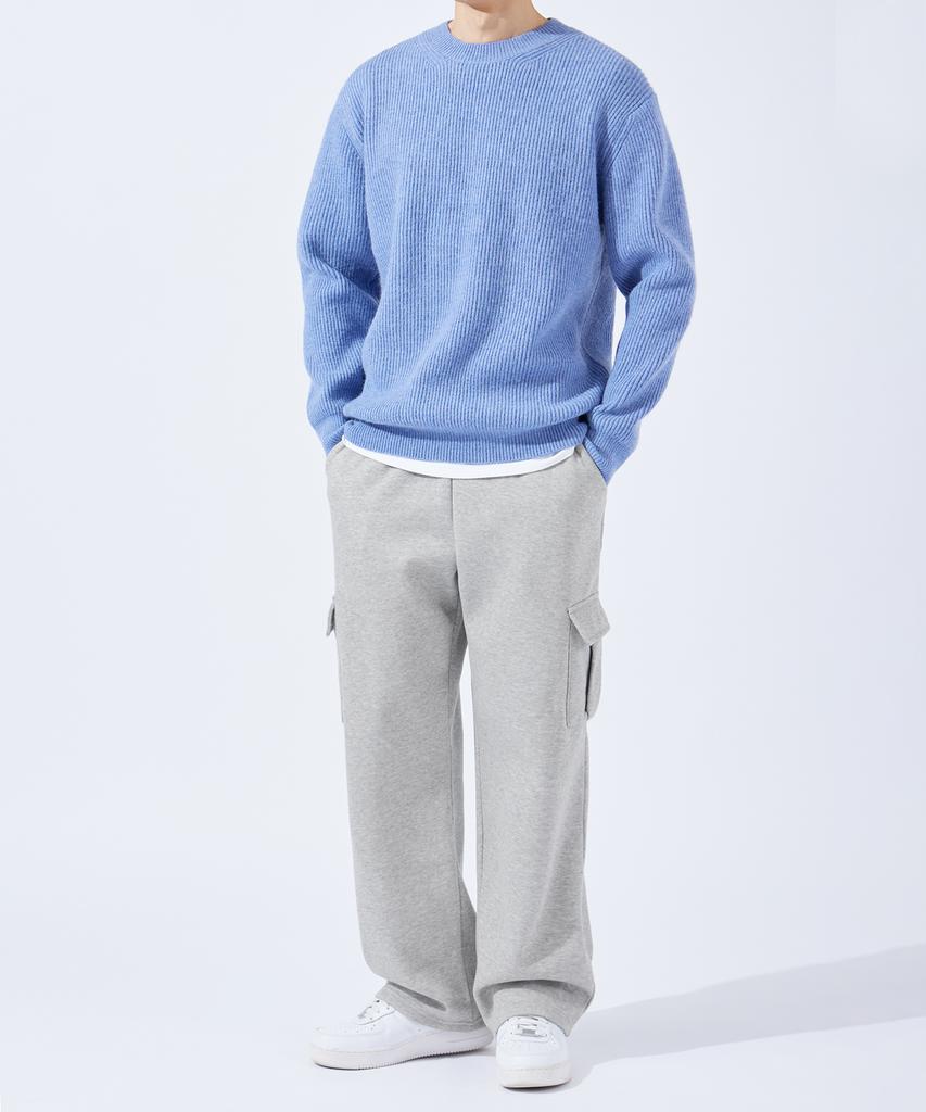 TOPBOY [Non-Fleece Or Fleece-Lined] Comfort Regular Cargo Straight Training Pants Melange