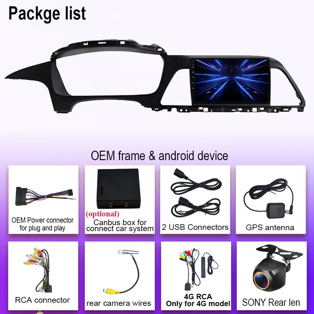 Android 14 For Hyundai Sonata 7 LF 2014 2015 2016 2017-2020 Auto Radio Stereo Video Player GPS Navigation Multimedia No 2din DVD