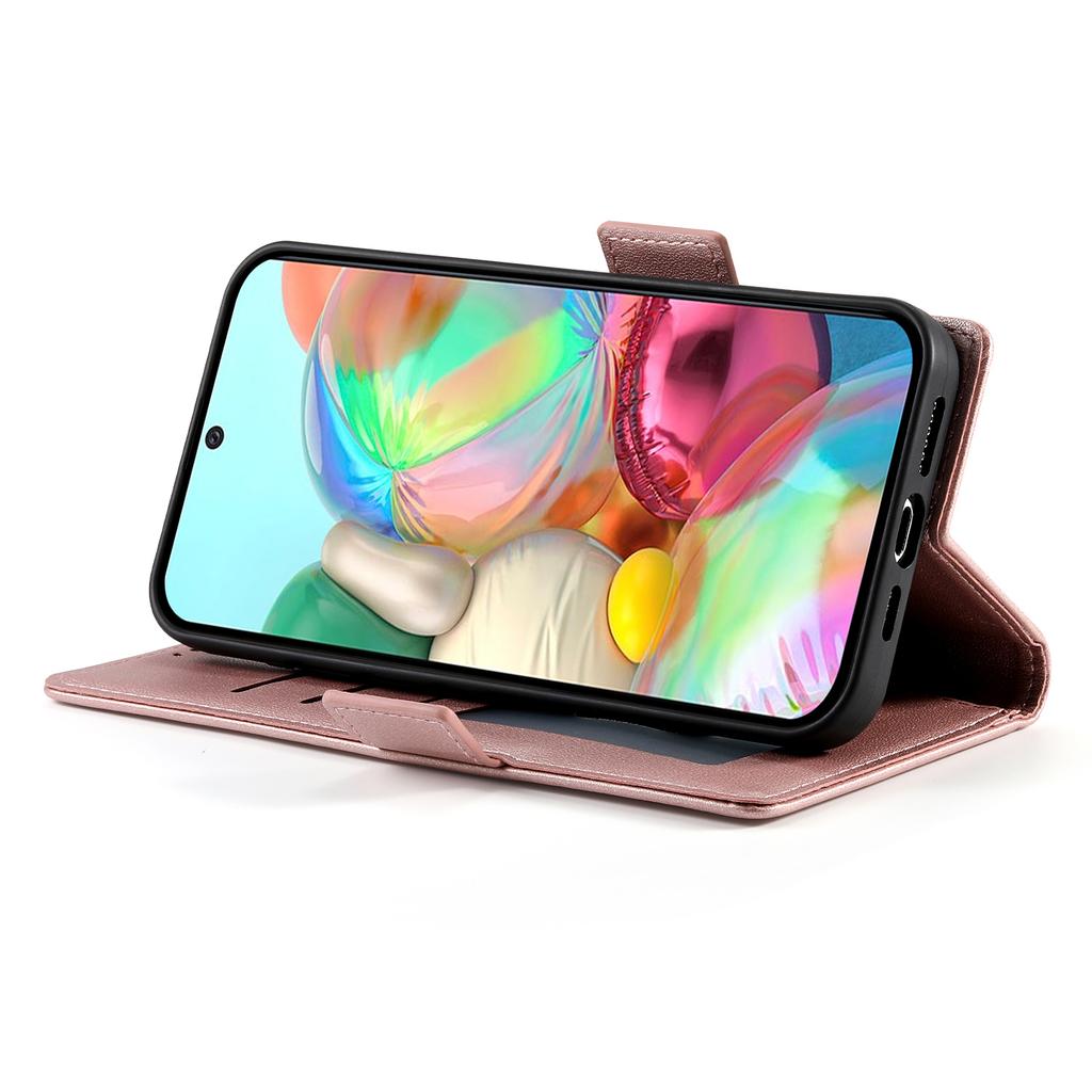 DF-010 For Google Pixel 9a Stand Case PU Leather Wallet Phone Cover