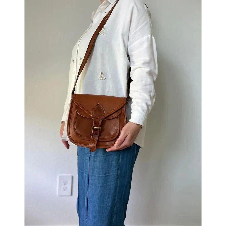 

Подлинная Винтажная Кожаная Сумка-Мессенджер На Плечо Мужская Коричневая Новая Сумка-Планшет Дорожная 13 x 10 x 4 in