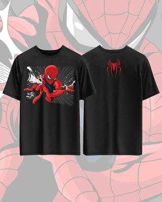 Marvel Spider-Man Muster Bedrucktes Baumwoll-T-Shirt für Herren und Damen Anime-Stil Shirt Lässiges Mode Lockeres T-Shirt Streetwear