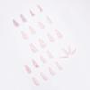 Nude Ballet Wear Long False Nails with Full Drill Design and Removable Nail Art Stickers