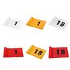 Backyard Garden Golf Course Sports Training Aid Putting Green Hole Pole Cup Pennant 18 , Red with