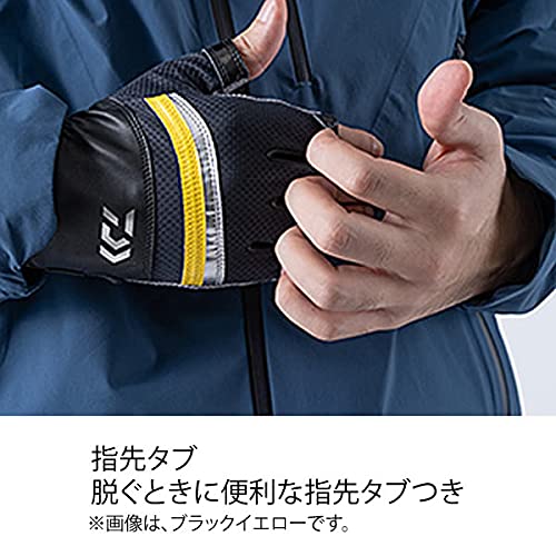 Daiwa Nanofront R Mesh Cool Gloves, 5-Piece Cut, Blue-Black, Size M (DG-3121)