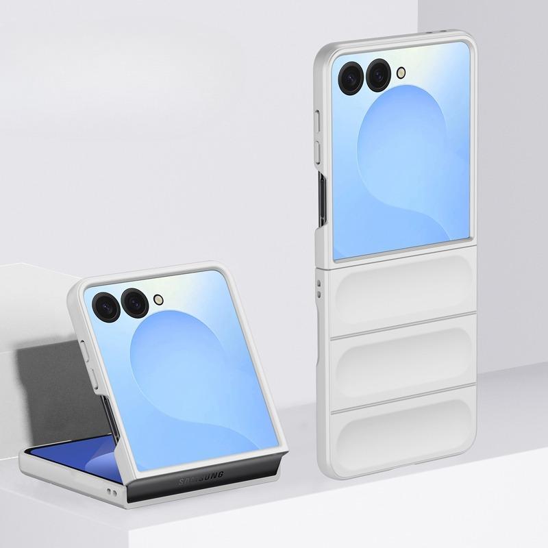 Luxury Wave Pattern Color TPU+PC Phone Case for Samsung Galaxy Z Flip 8 7 6 5 4 Flip 7FE Skin Feel Shockproof Protection Cover