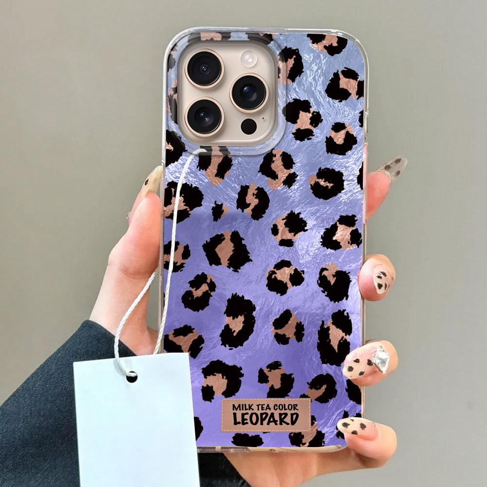 Pink Black Leopard Print Pattern Phone Case for Iphone 17 Air 16 15 14 7 8 Plus 13 11 12 Pro Max X XS XR SE 2022 2020 16e Cover
