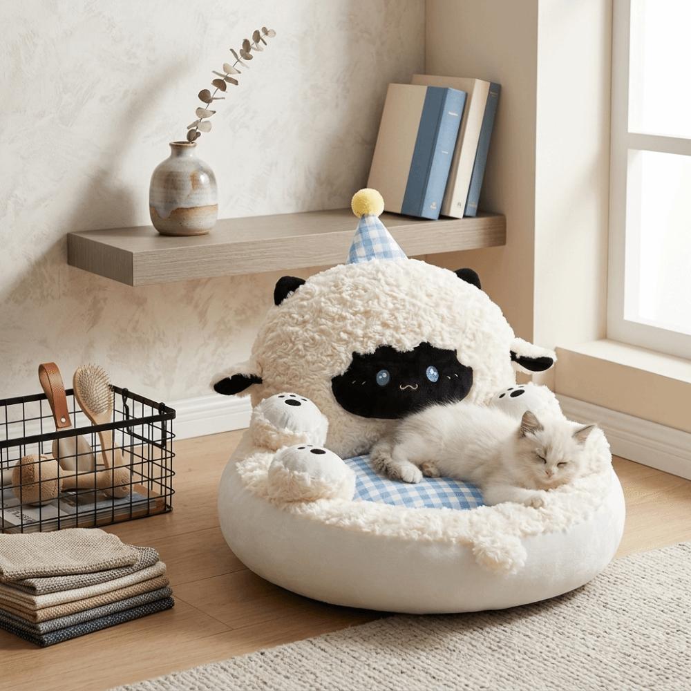 Plush Fabric Floor Cushion Soft Lazy Seat Pillow Home Decor Integrated Floor Cushion Winter