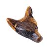 1pc Wolf Head Shaped Pendant Natural Tigers Eye Stone Charm Small Adornment 4cm