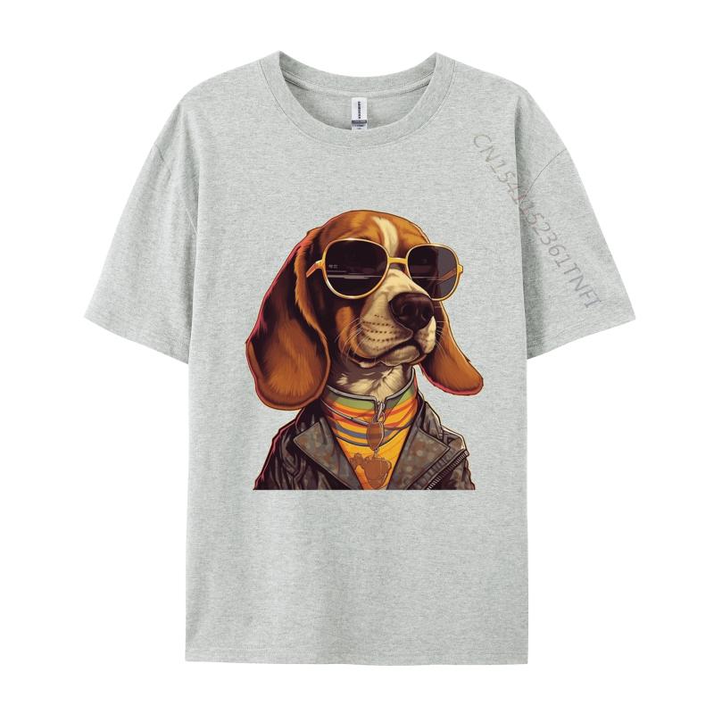Old School Beagle Tshirt Simple Style Oversize Printed Tee Shirt Mens Cotton Cute Tshirt Luxury T Shirt