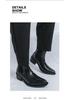 Men's Large Size Pointed Toe Leather Chelsea Boots with Thick Soles and High Heels - British Style Height Increasing Short Boots.