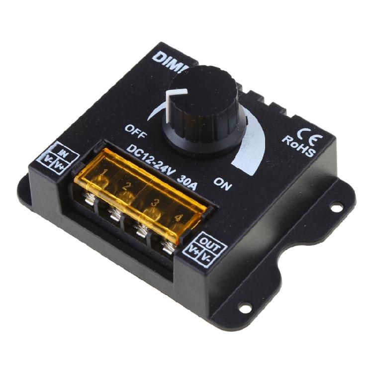 

Light Strip Switch DC 12V 24V 30A PWM Dimming Controller for Dimmer Metal Cover 1