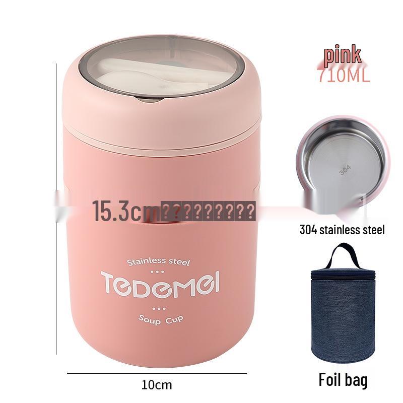 316 Stainless Steel Insulated Lunch Box and Soup Cup for Office Workers and Girls
