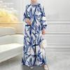 Women's Clothing, Floral Print, Muslim Style, Long Sleeve, Long Dress, Daily Casual Fashion, New Arrival 2025