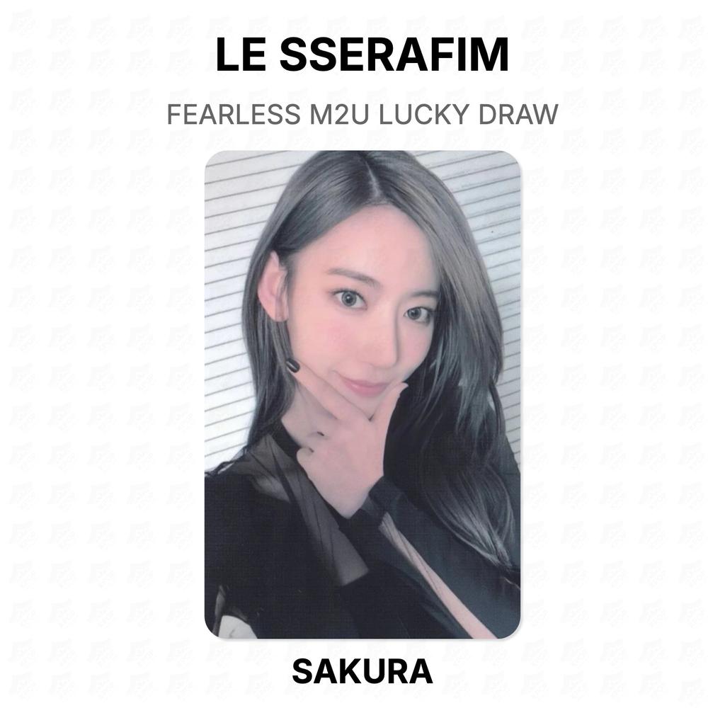 LE SSERAFIM FEARLESS M2U LUCKY DRAW Official Photocard