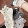5Pairs Breathable Sweet Ankle Socks Mesh Tube Socks Women Cute Bow Short Socks  Girl