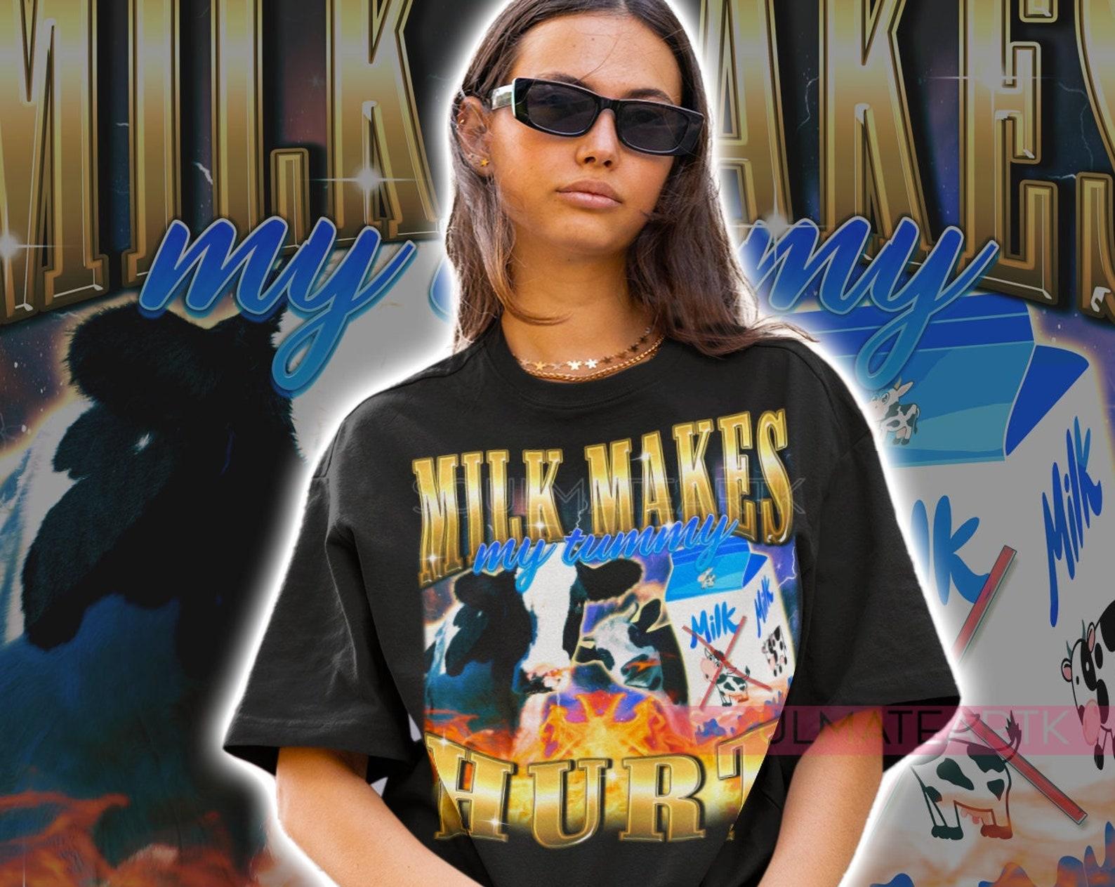 Lactose Intolerant Funny Shirt, Meme T-Shirt, Lactose Tolerant Milk Sweater, Cringy Tee Gen Z Humor, Merch Gift For Friends L