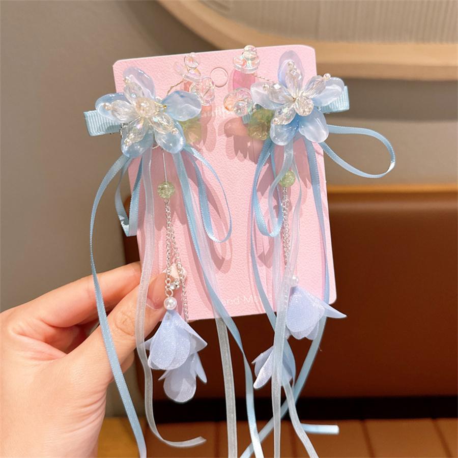 Fashion Chinese style Multi Meisjes Haar Clips Kwasten Bloem Haarspelden Kinderen Oudheid Hoofdband Butterfly Haar Accessoires