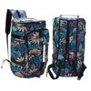 Printed Backpack Polyester Large Capacity Multifunctional Outdoor Leisure Travel BagBlue Maple Leaf