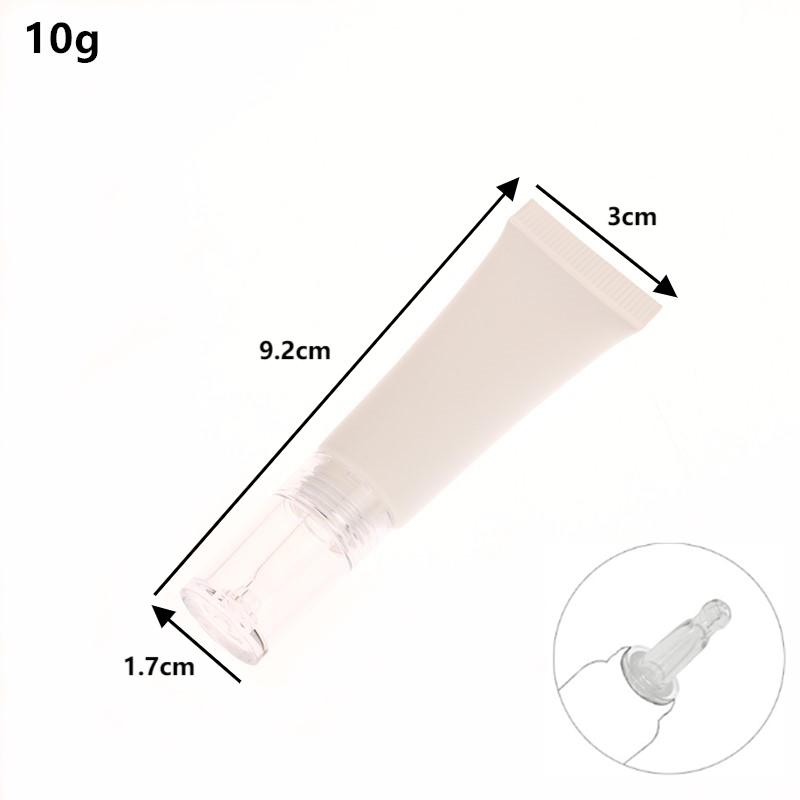 Tubos Cosméticos Macios 10/15/30G Protetor Solar Creme Loção Base Líquida Frascos Recarregáveis Conta-Gotas de Ácido Hialurônico Frasco Vazio