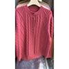 Dames Herfst en Winter Ronde Hals Gedraaid Gebreid Vest met Gouden Knopen