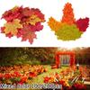 50Pcs Artificial Silk Maple Leaf Autumn Fake Leaves Garland Maple Leaves Vine Thanksgiving Halloween Wedding Party Decor