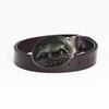 Men's Retro Cowhide Belt with Smooth Buckle - Korean Style, Trendy and Simple Wide Waistband.