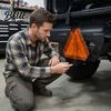 Slow Moving Vehicle Warning Triangle UTV Sign Bracket Kit with Reflective SMV Triangle 2" Receiver Six Inch Bolt Spacing Adapter Hitch Mount,