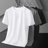 Unisex Pullover T-shirt Round Neck Loose Fit Short Sleeves Casual Daily Wear Summer Sport Top Pure Color