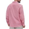 Men's Casual Long Sleeve Button Down Shirt, Lightweight Breathable Striped, for Vacation and Daily Wear