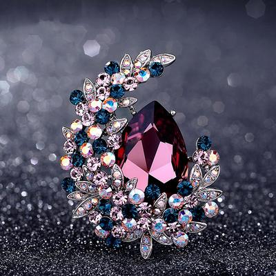 1PC Unisex Trendy Temperament, Flower Basket, Zircon Brooch, Fashionable Outfit, Date, Banquet, Party, Holiday Gift