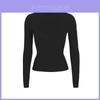 T Shirt For Women With Round Neck And Long Sleeves Made Of Modal Fiber For Casual Spring Wear