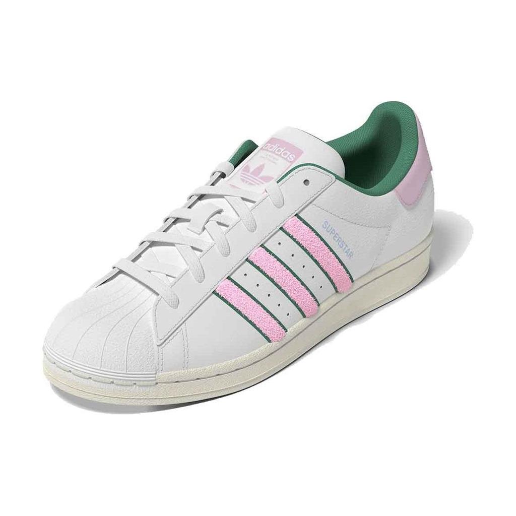 Adidas Superstar White Pink Green Chenille Women Sneakers Cloud-White Clear-Pink Semi-Court-Green IF7611