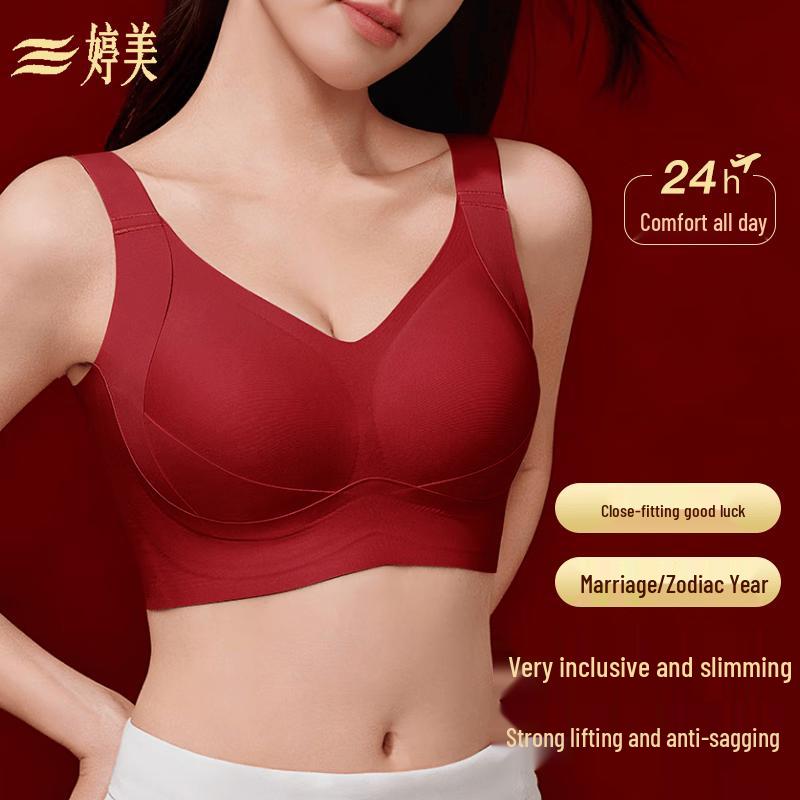 Tingmei Women s Seamless Wireless Lift & Support Bra L