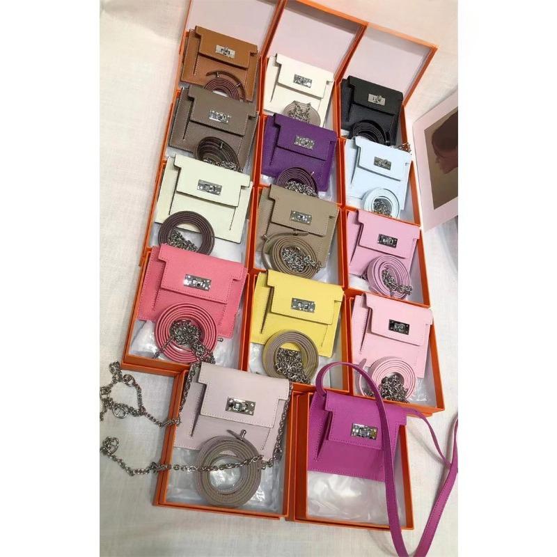 Women's short palm pattern cowhide shoulder crossbody simple new change bag fanny pack wallet card bag integrated bag