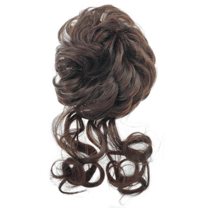 Artificial High-temperature Fiber Fake Hair Circle Fluffy Lazy Hair Bride Braiding Wig Messy Style