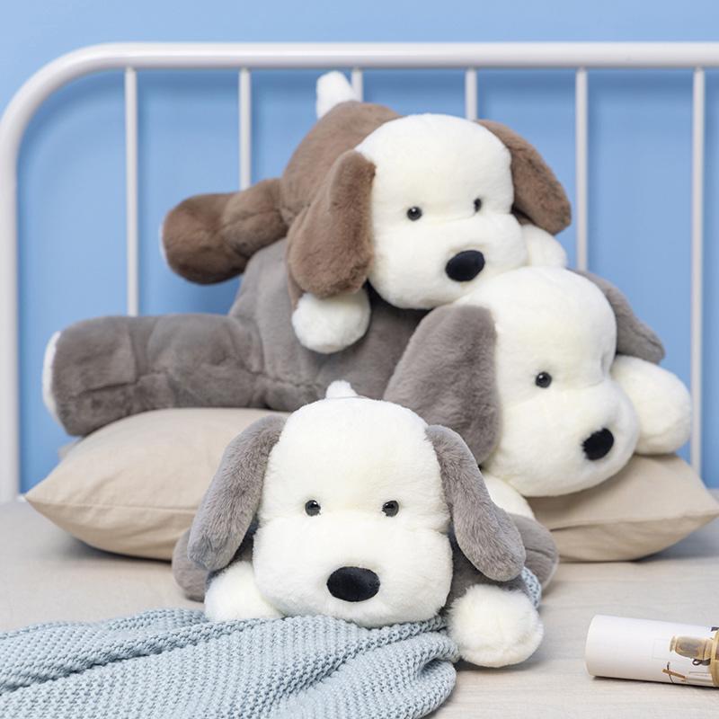 Weiches süßes Hundeplüschtier, gefüllte Cartoon-Tiere, große Ohren, Welpe, Plüschtier, Baby, Beschwichtigen, Schlafen, Puppenspielzeug für Jungen und Mädchen, Geburtstagsgeschenk