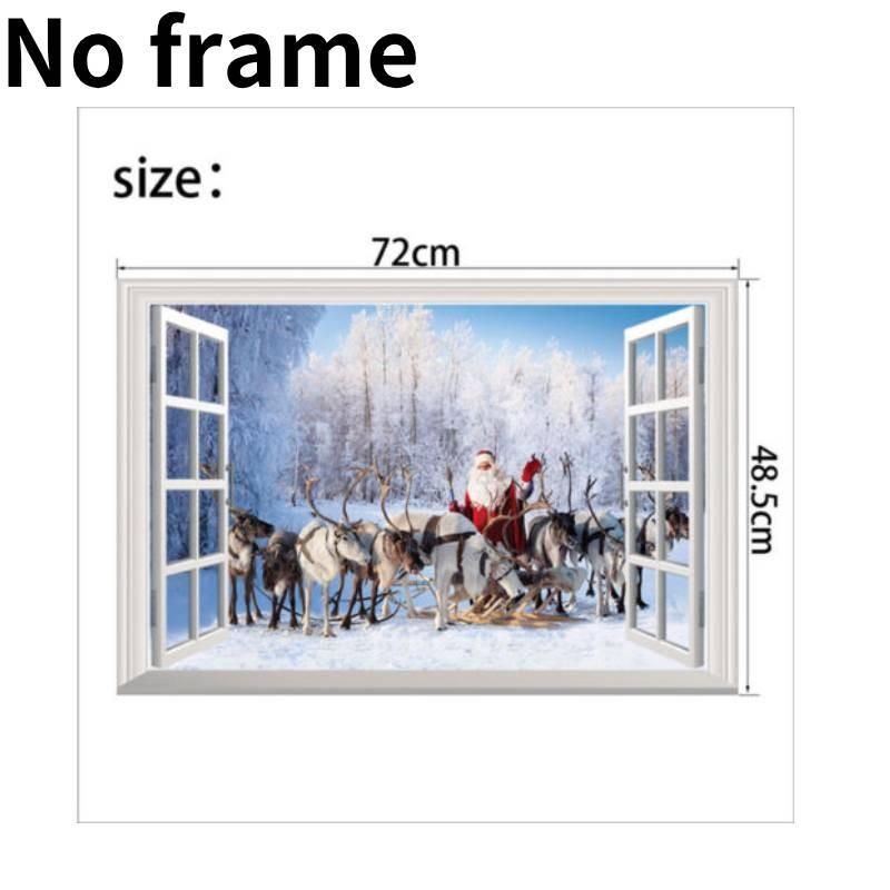 Schöner wasserdichter PVC-Wandaufkleber in Fensteroptik für Wohnzimmer und Schlafzimmer