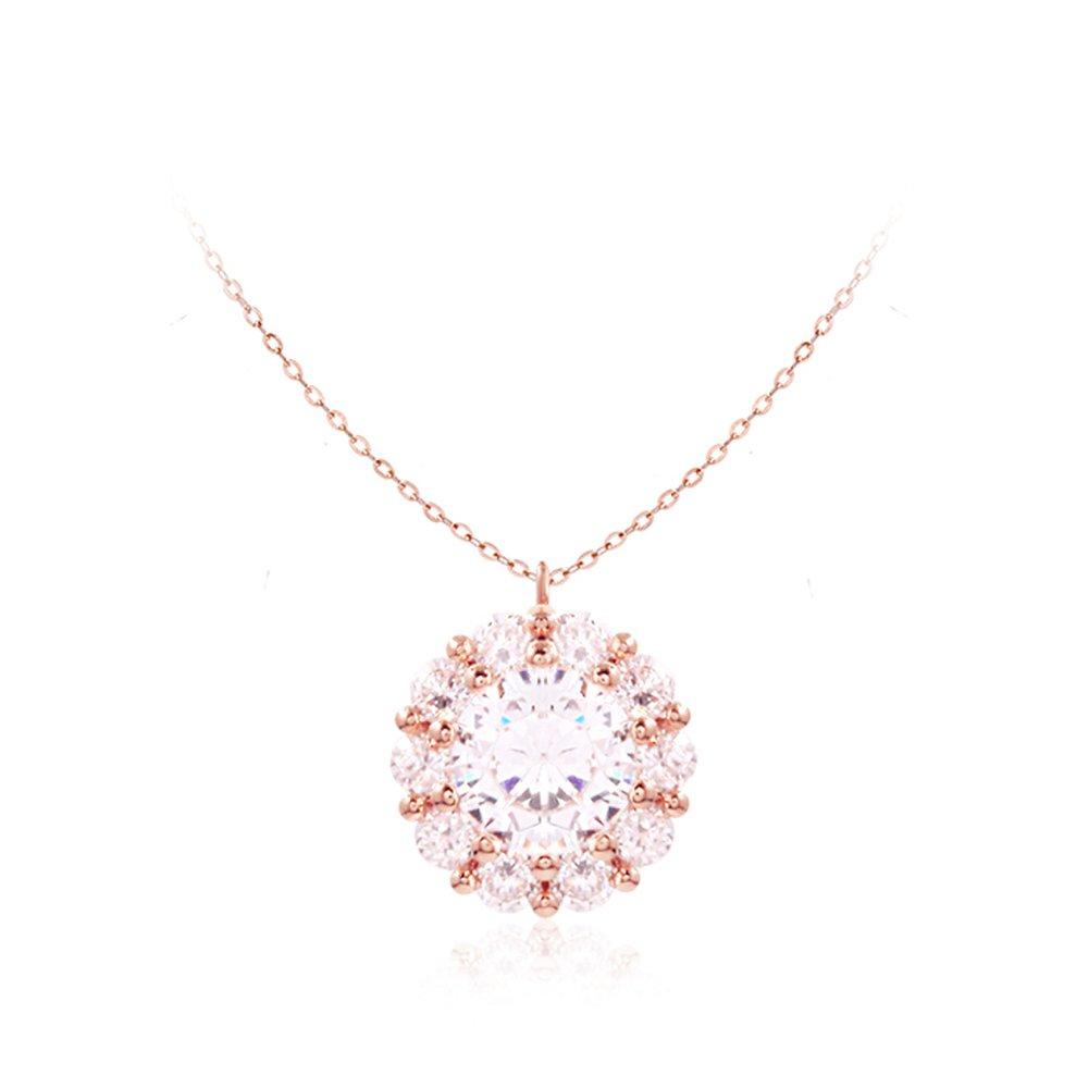14K Round Crystal Necklace Na0199