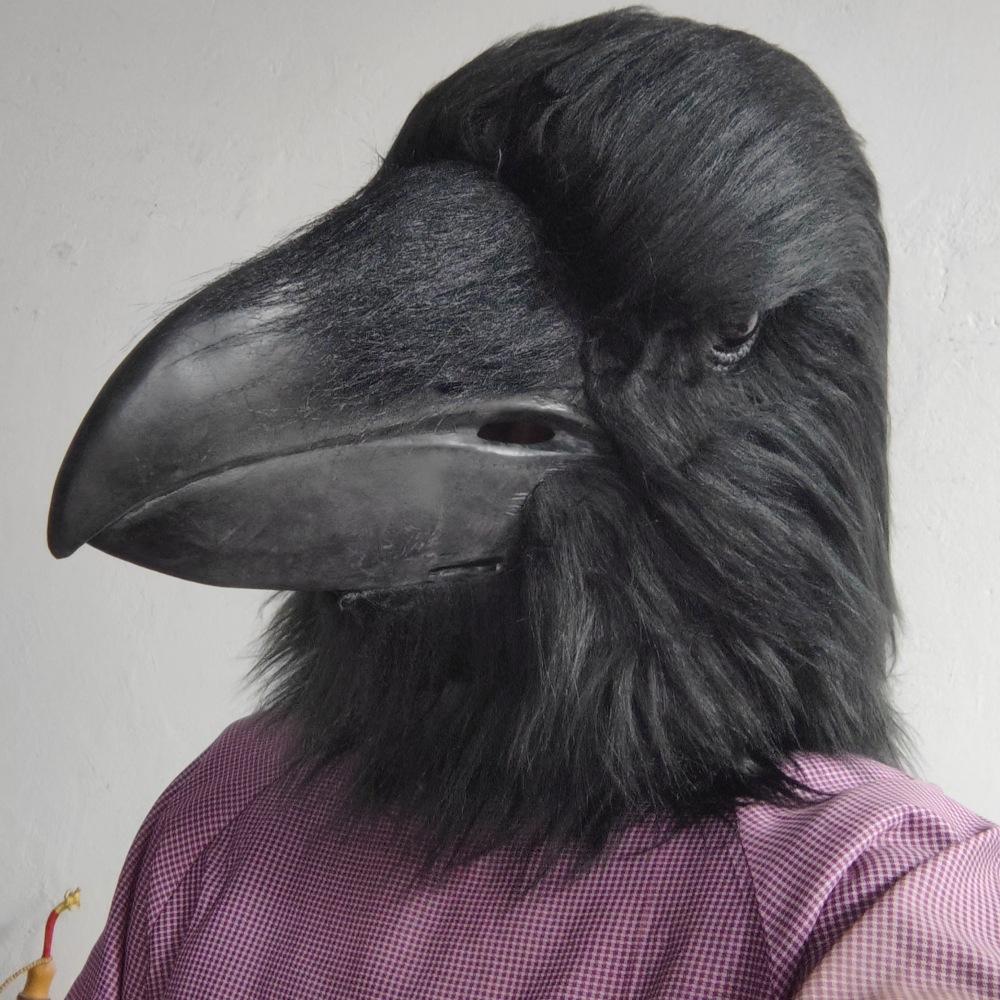 Halloween Cute Animal Raven Costume Mask Eagle Head Mask Masquerade Cos Dress Up Props