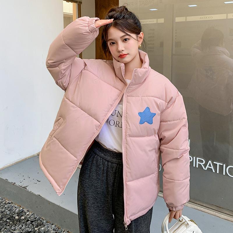 

Winter Cotton-padded Jacket Coat Korean Version of Short Female New Design Sense Little Student Hooded Padded Cotton-padded Jacket. S розовый