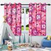 2Pcs Fresh Flowers Window Curtains Children Bedroom Living Room Apartment Indoor Outdoor Thermal Insulated Blackout Curtain