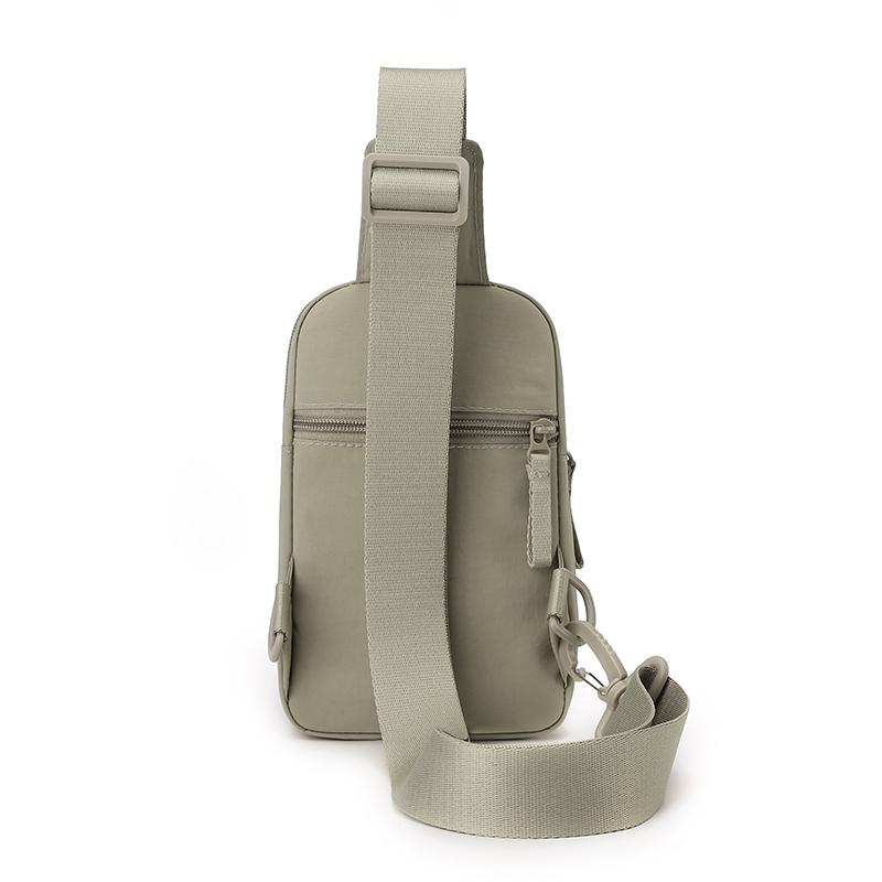 Outdoor Multi-Compartment Men's Chest Bag Solid Color Crossbody Bag