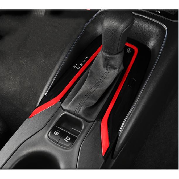 Red Interior Gear Shift Panel Trim For TOYOTA COROLLA -